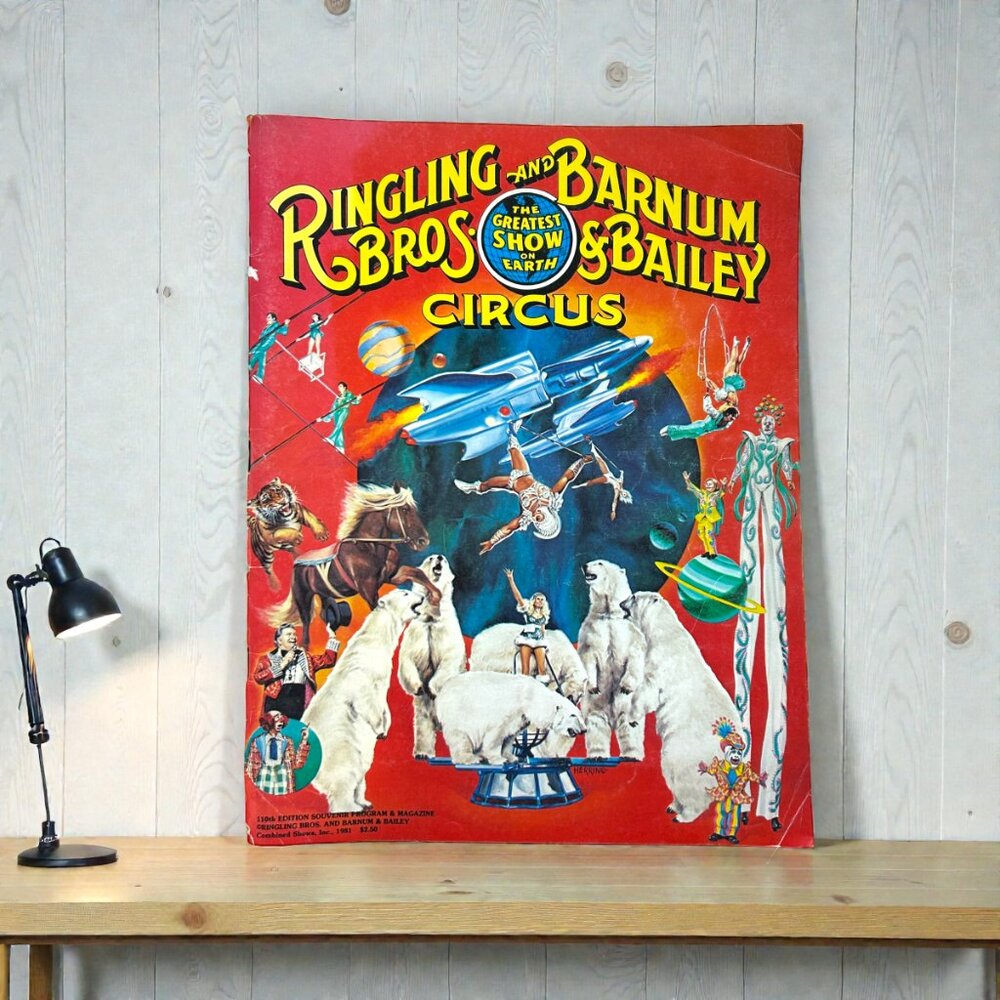 Vintage 1981 Ringling Bros And Barnum & Bailey Circus 110Th Edition Program